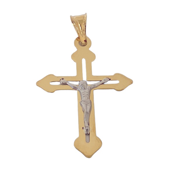 24 HRS SALE - 14k gold cross pendant NEW - Picture 1 of 3